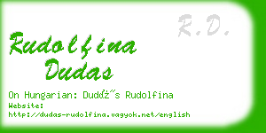 rudolfina dudas business card